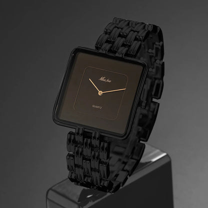 Isla Slim Profile Square Wristwatch | Square Case Link Bracelet Wristwatch