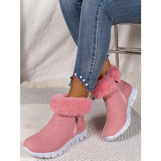 Plush Round Toe Winter Shoes