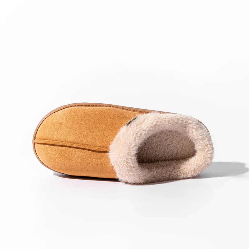 Olivia Comfort Fit Mule Slippers | Slip-On Fur Trim Mule Slippers