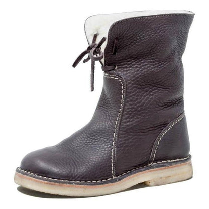 Women's casual lace-up snow boots