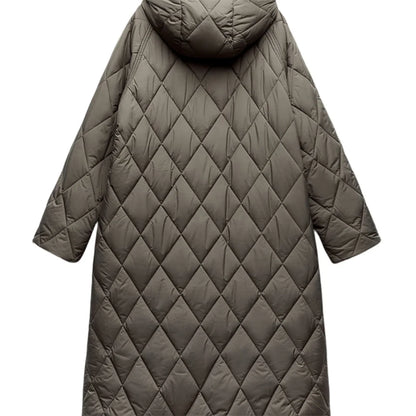 Women’s casual knee-length jacket with zipper detail