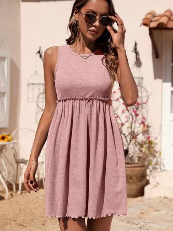 Summery Sleeveless Mini Dress