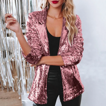 Women's elegant blazer with sequins
