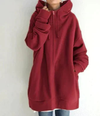 Winter zip hoodie for women