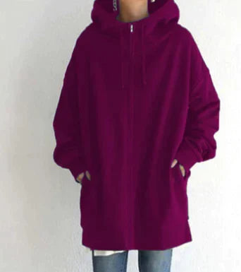 Winter zip hoodie for women
