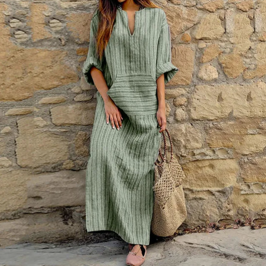 Breezy Striped Breathable Maxi Dress