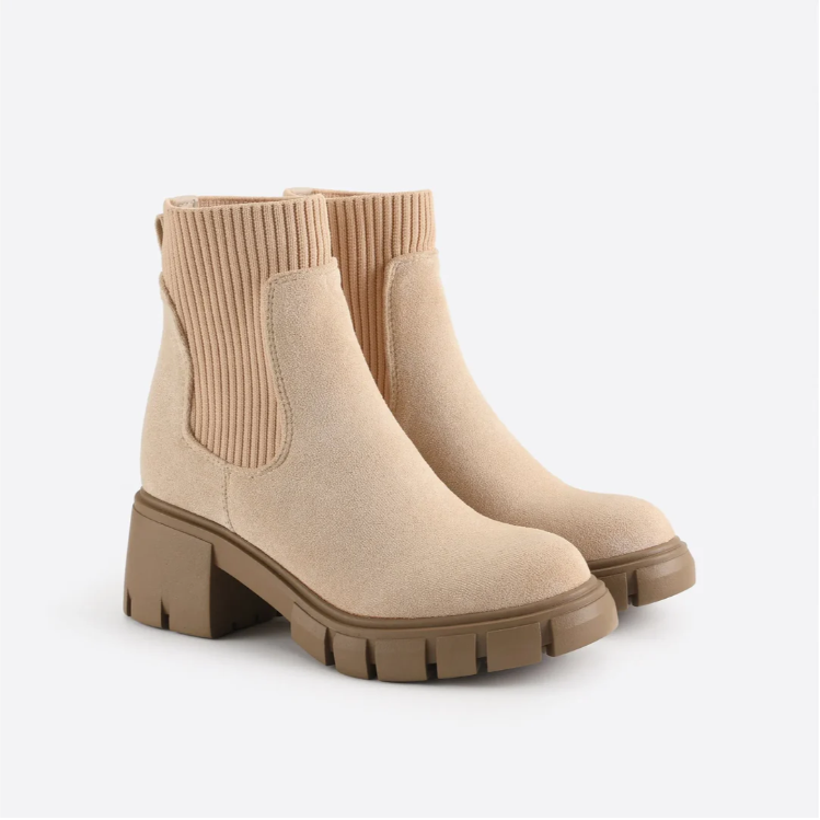 Women's thick heel ankle martin boots