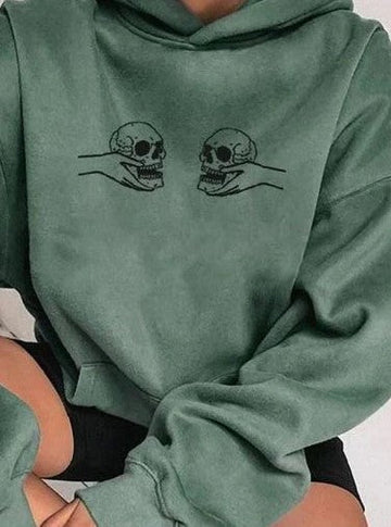 Women's stylish skull hoodie