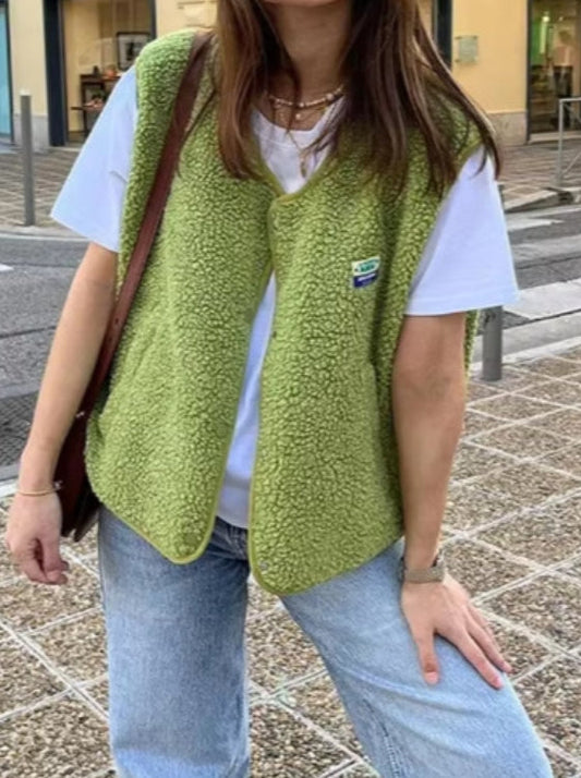 Wool Blend Relaxed Fit Vest 