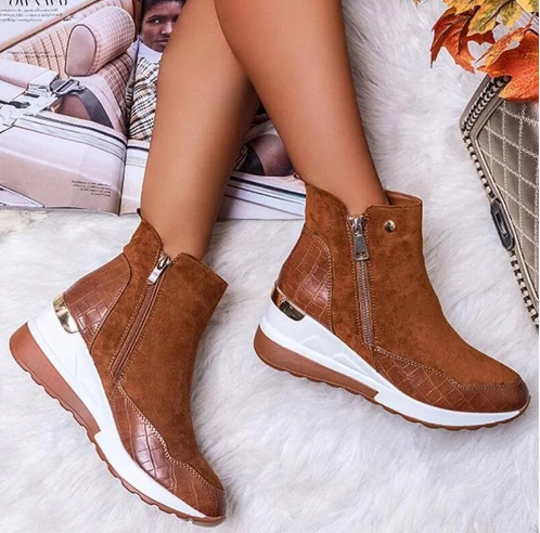 High-Top Side Zip Winter Boots