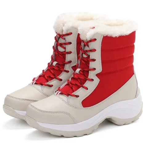Women's winter thick high top plus fur boots