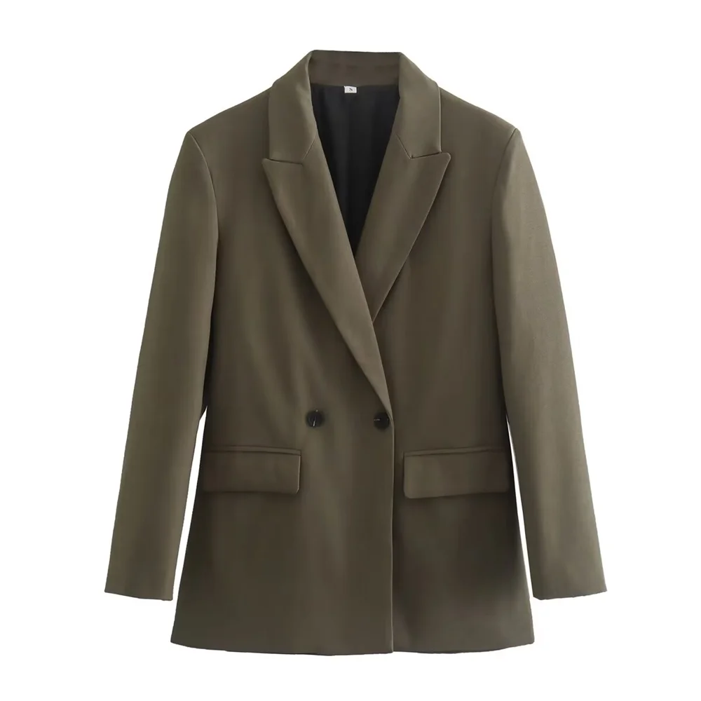 Women’s Blazer – Double-Breasted – Tailored Fit – Notch Lapel – Flap Pockets