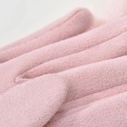 Isabella Fitted Gloves | Furry Touchscreen Gloves