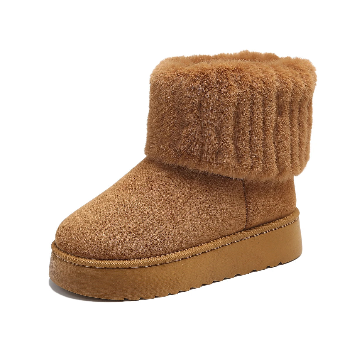 Women's mid-calf thick-soled snow boots