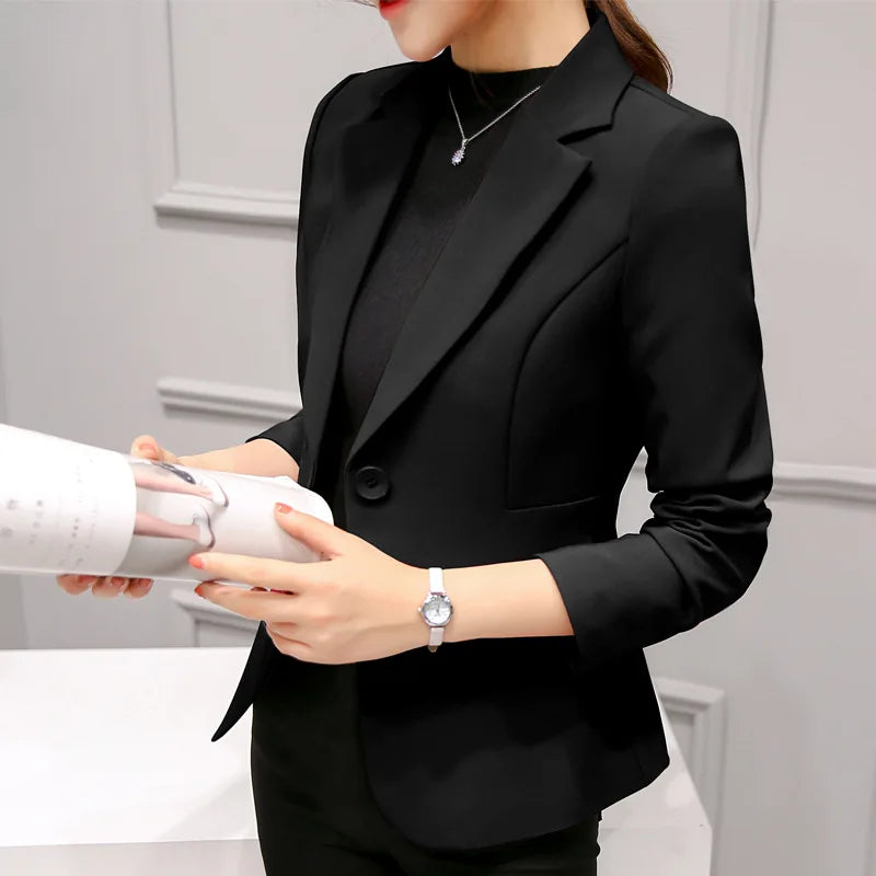 Women's slim fit spring suit jacket