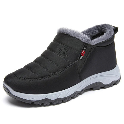Women’s Winter Boots – Quilted Waterproof Slip-On – Faux Fur Lined – Ankle Height