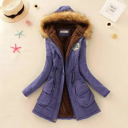 Women's padded cotton autumn winter jacket slim fit