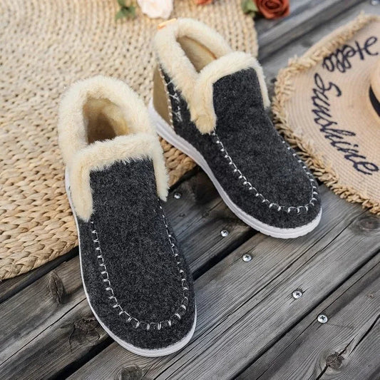 Faux Fur Lined Casual Ankle Boots 