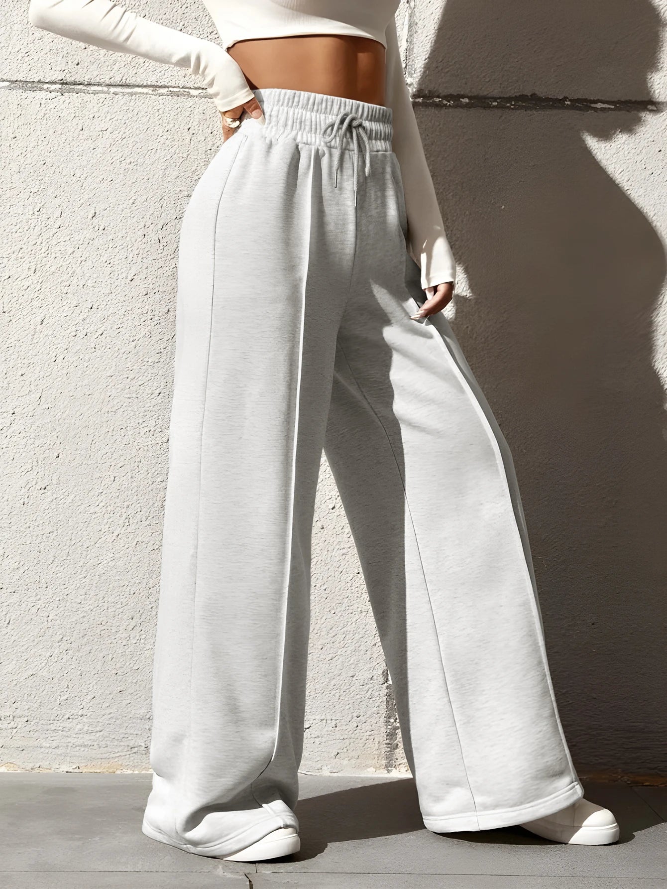 Women's high waist wide leg trousers korean style