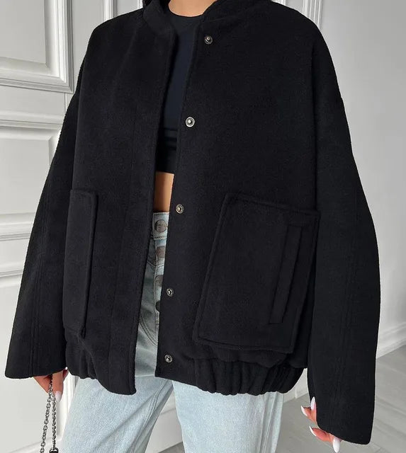 Loose bomber jacket for women