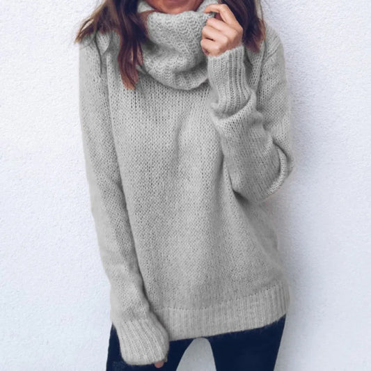 Soft Knit Oversized Turtleneck Sweater