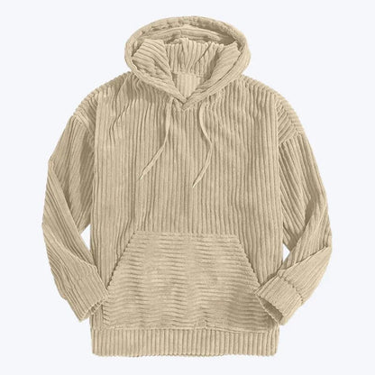 Women's thick velvet corduroy long-sleeve hoodie sweatshirt with pockets