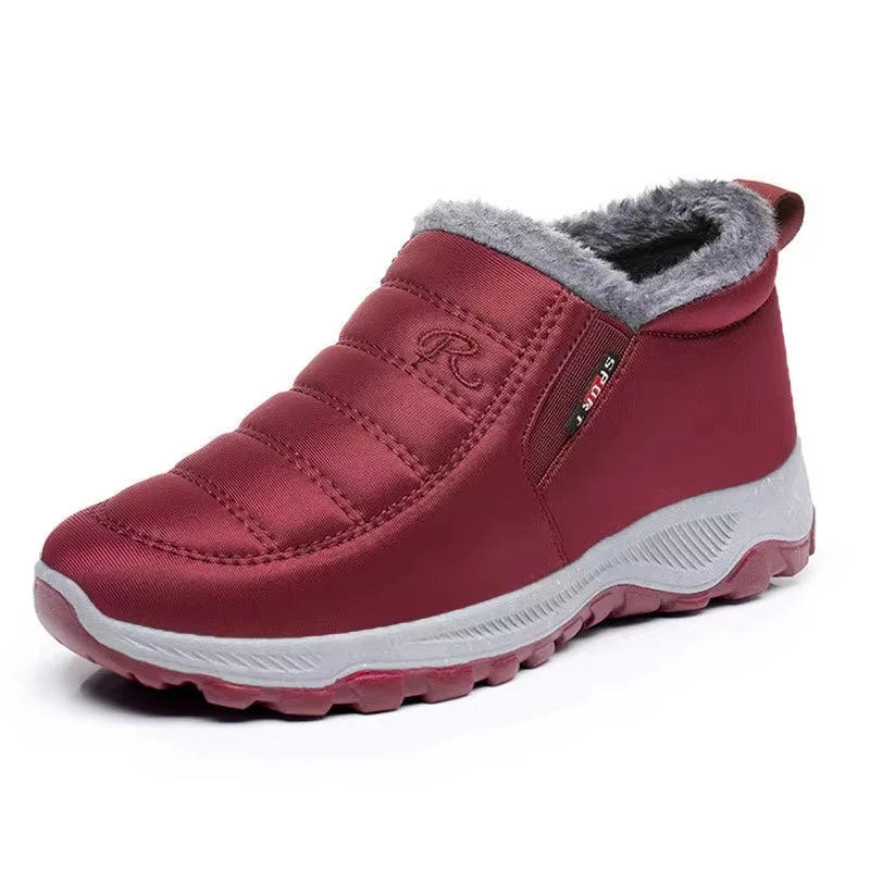 Quilted Waterproof Faux Fur Lined Winter Boots 