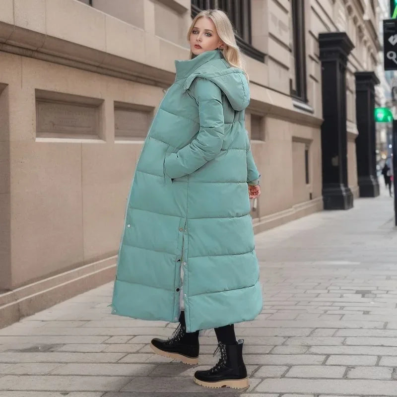 Women's over-the-knee parka coat