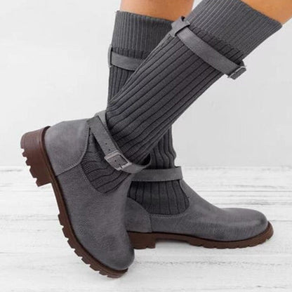 Women's wool leather boots