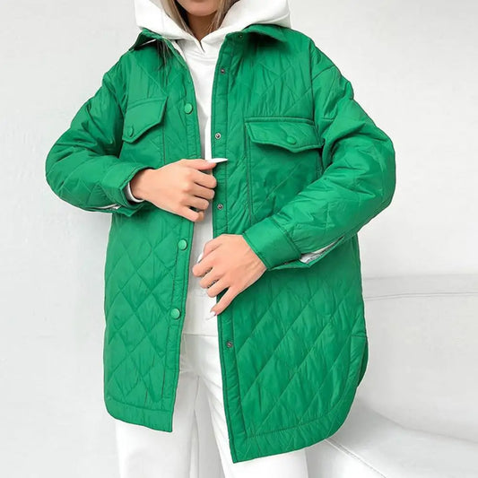 Oversized Hooded Vintage Mid-Length Coat