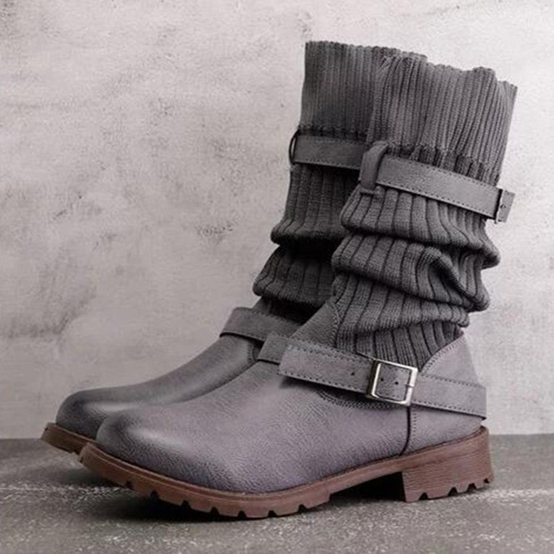 Women's wool leather boots