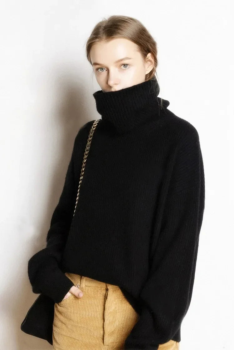 Oversized Knitted Turtleneck Sweater