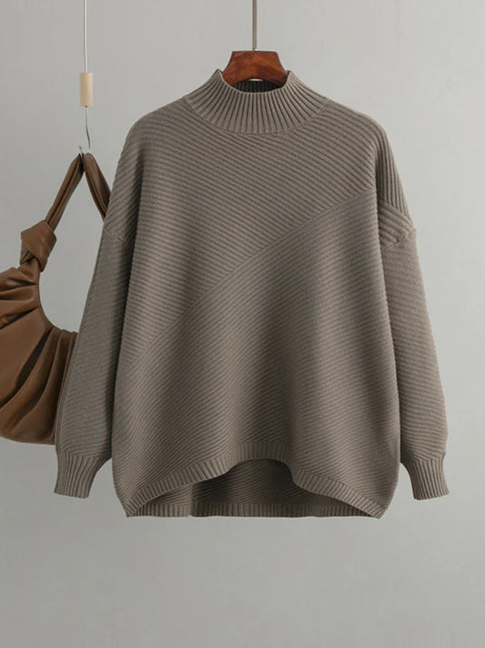 Loose Knit Half Turtleneck Sweater