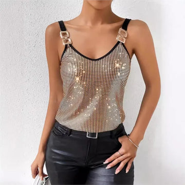 Women's chain strap camisole top