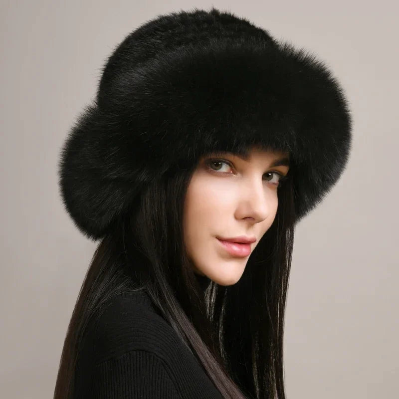 Isla Voluminous Fluffy Fur Hat | Ear Flaps Fur Hat