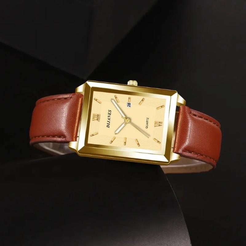 Theodore Rectangular Wrist Watch | Solid Roman Numerals Wrist Watch