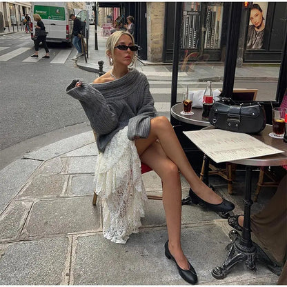 Women's off-shoulder sweater