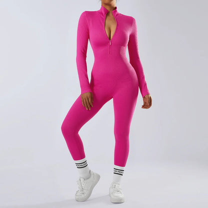 Women's long-sleeve bodycon jumpsuit
