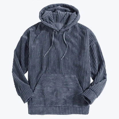 Women's thick velvet corduroy long-sleeve hoodie sweatshirt with pockets