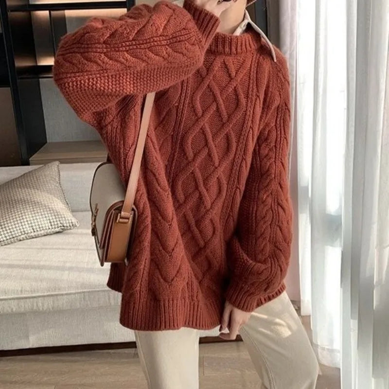 Women’s knitted autumn turtleneck sweater