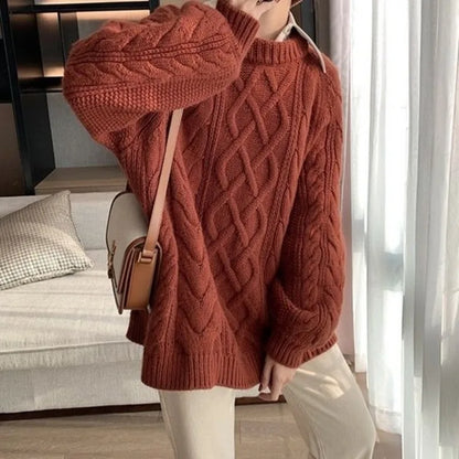 Women’s knitted autumn turtleneck sweater