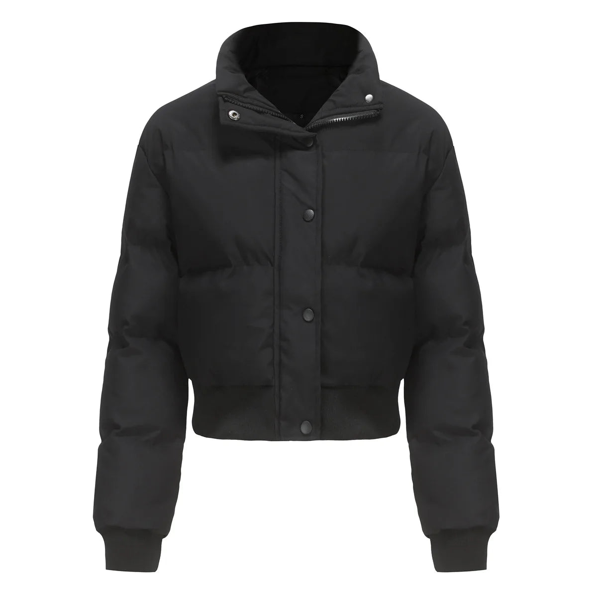 Women's winter crop puffer jacket