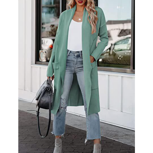 Lightweight Knit Relaxed Fit Cardigan with Pockets
