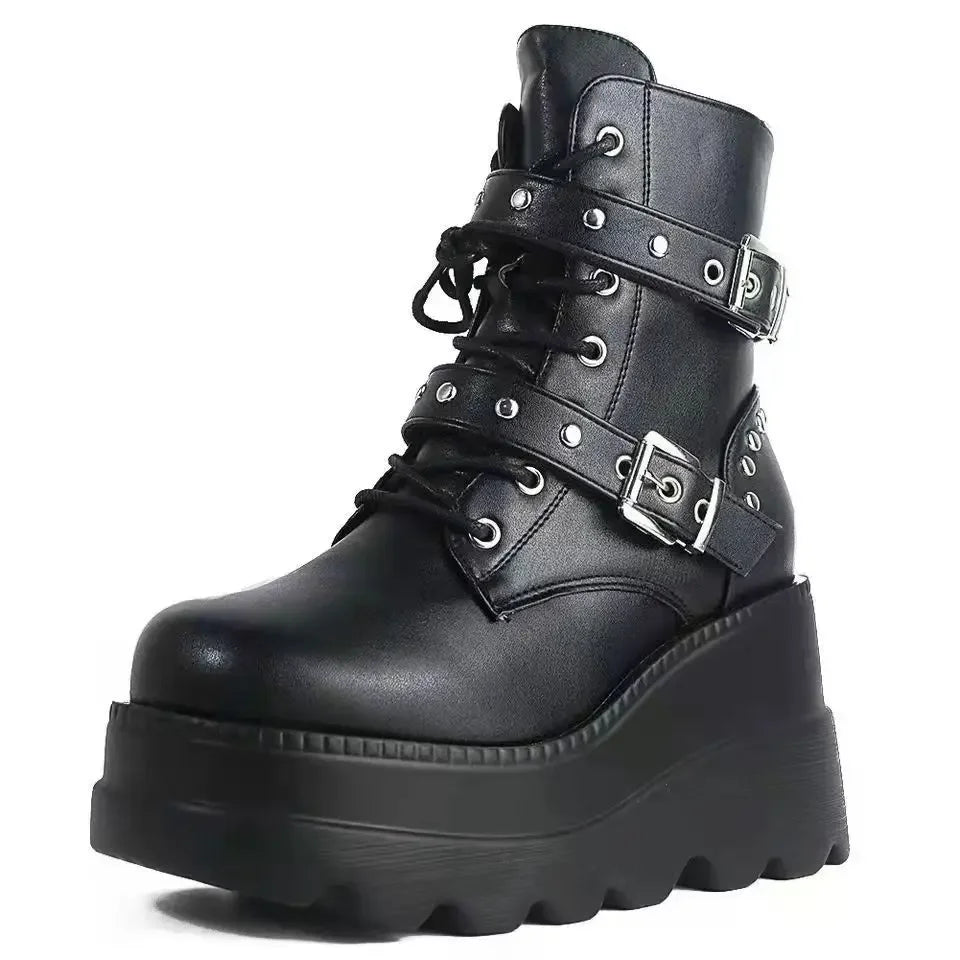 Women's effortless gothic elegance ankle boots