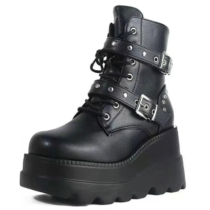 Women's effortless gothic elegance ankle boots