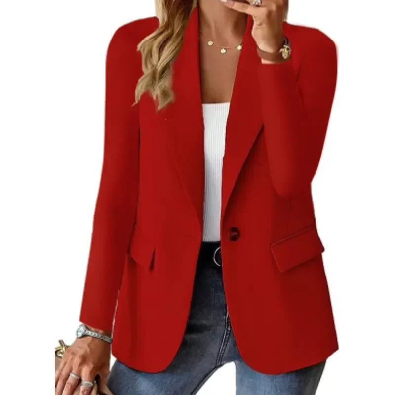 Elegant women's slim long sleeve blazer