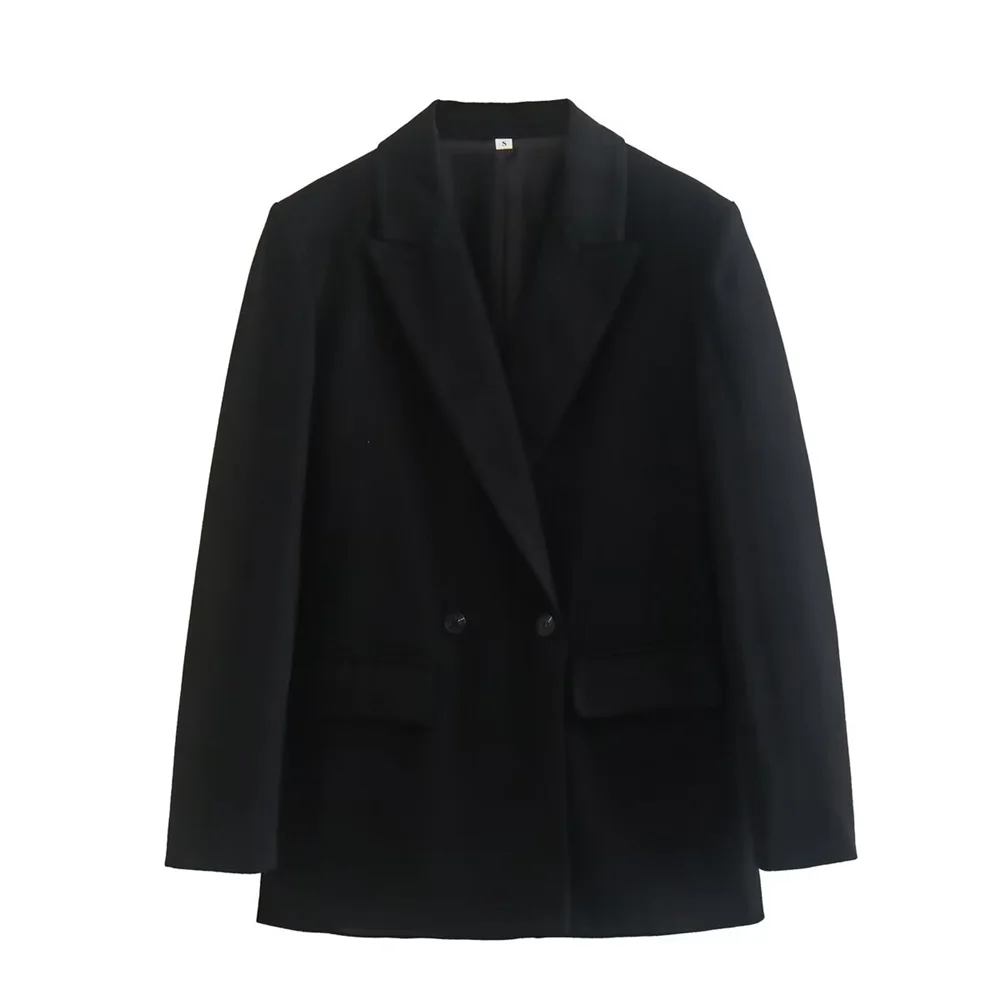 Women’s Blazer – Double-Breasted – Tailored Fit – Notch Lapel – Flap Pockets