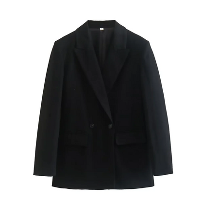 Women’s Blazer – Double-Breasted – Tailored Fit – Notch Lapel – Flap Pockets