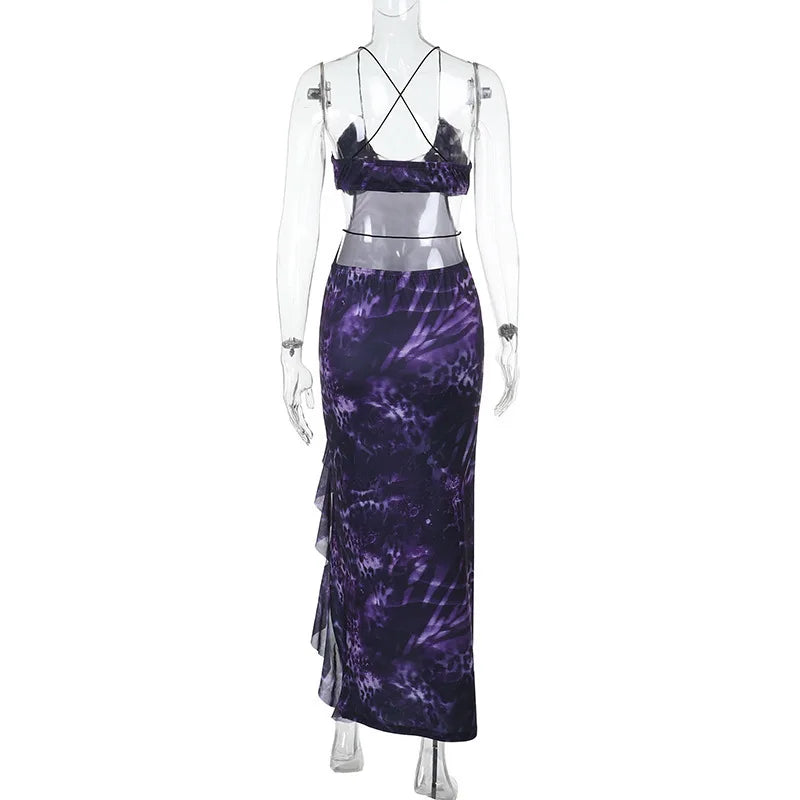 Satin Halter Neck Bodycon Maxi Dress