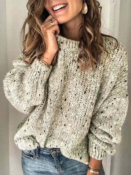 Textured Knit Relaxed Fit Sweater